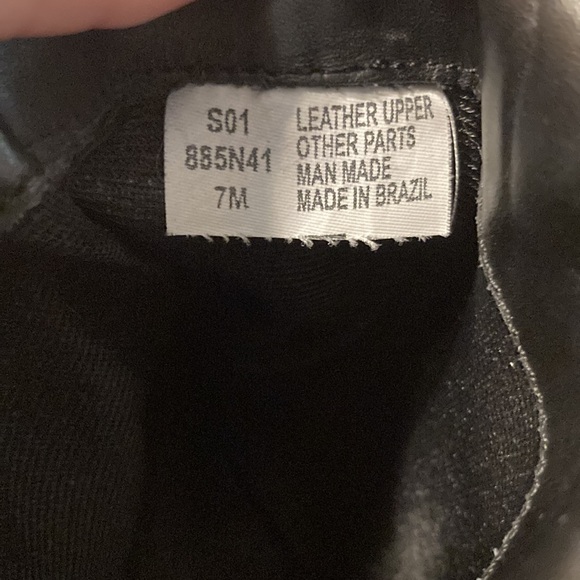 NATURALIZER Black Leather Square Toe Mid Calf Boots Size 7M - Picture 4 of 7